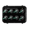 Industrial 8-port unmanaged IP67 Ethernet switch with PoE (RoHS), Includes 4SASO-0001 (IP67 RJ-45 Plug) x 8, 4SASO-0004 (Cap with Tether) x 8 and 4SIO1K0000016 (IP67 Power Plug) x 1ICP DAS
